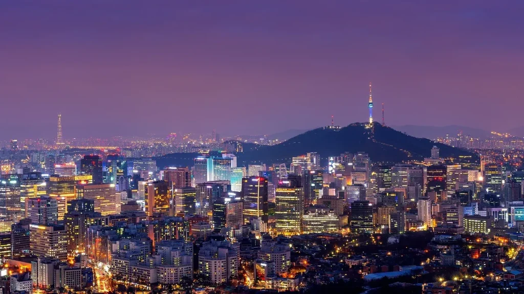 韓国ソウルのナムサンタワーの風景