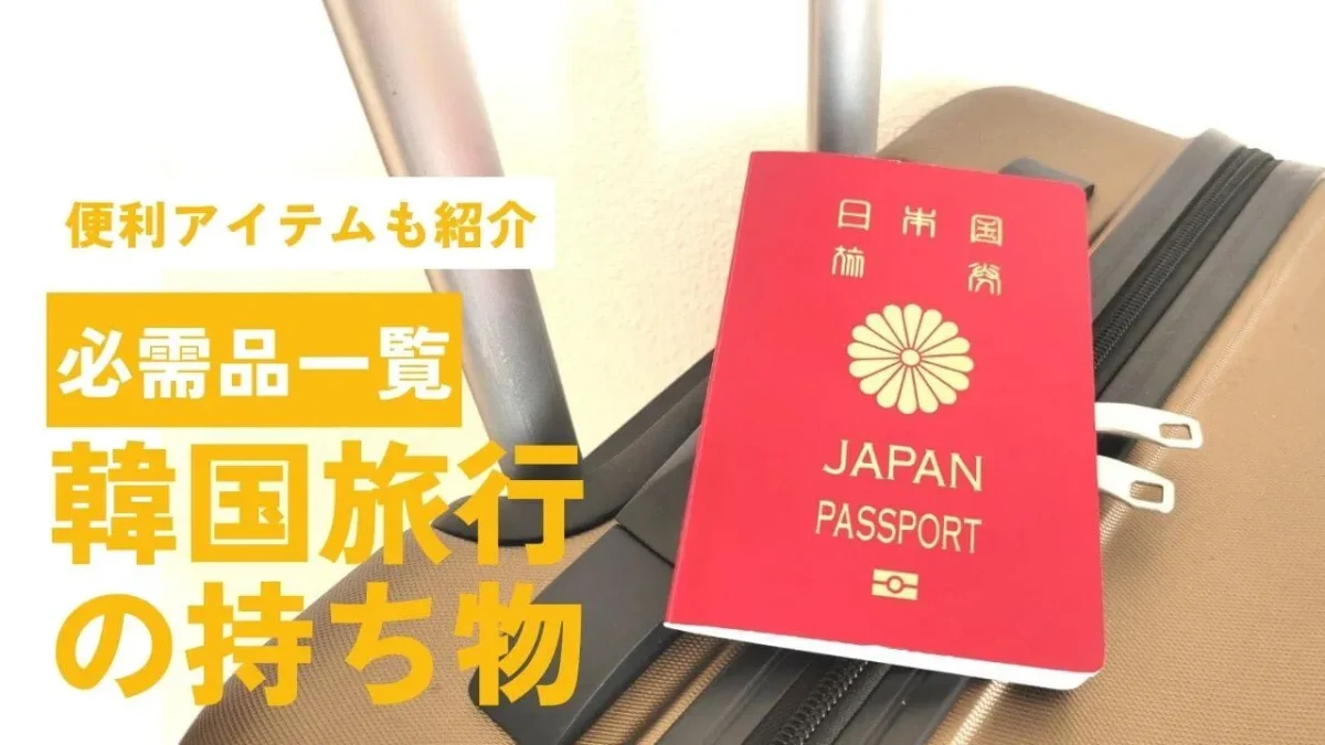 韓国旅行これがあれば安心、持ち物の必需品と便利アイテム一覧