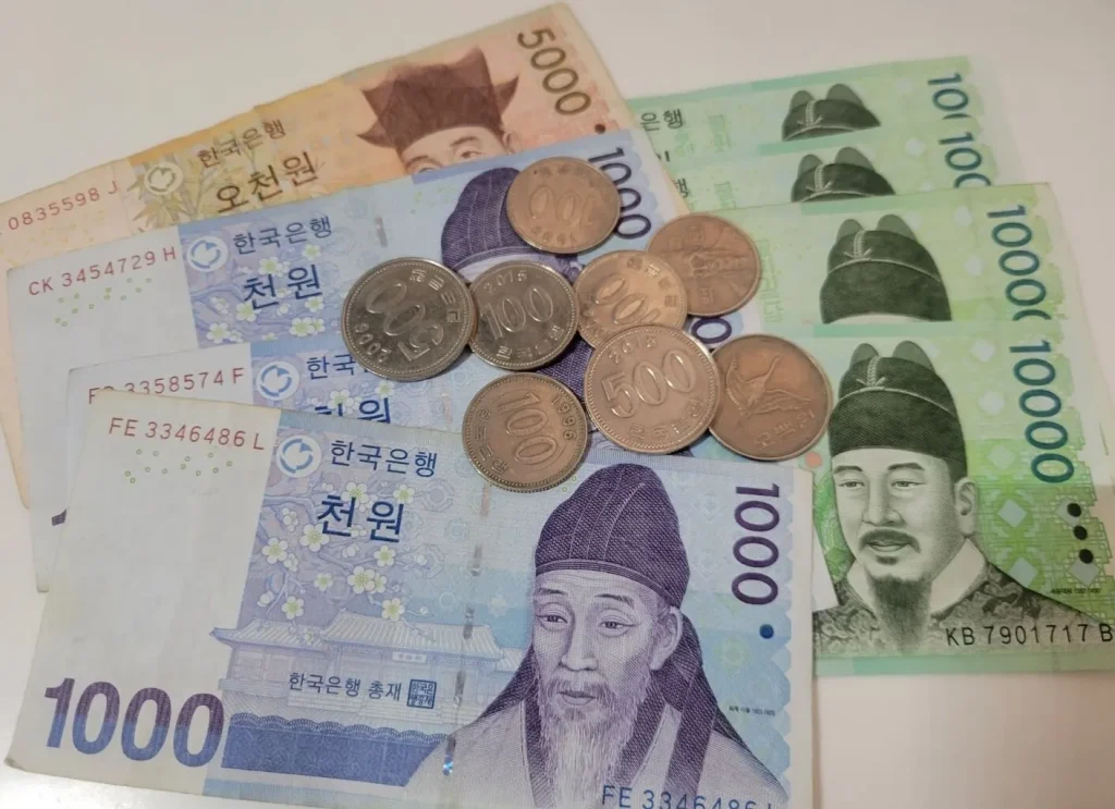 韓国の紙幣と硬貨