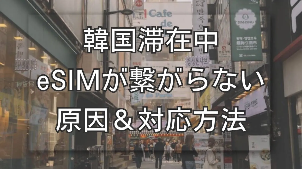 韓国滞在中にeSIMが繋がらない！？知っておくべき原因と対応方法