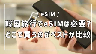 韓国旅行でのeSIMはどこで買うのがベスト？用途別おすすめ購入法
