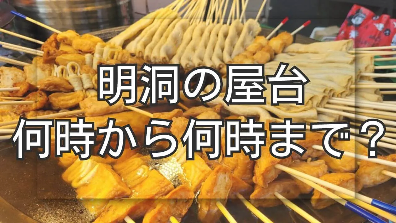 明洞の屋台は何時から何時まで？夜遊び前に知っておく楽しみ方