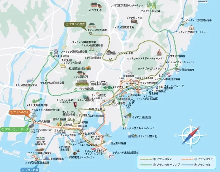 わかりやすい!釜山のエリアマップ