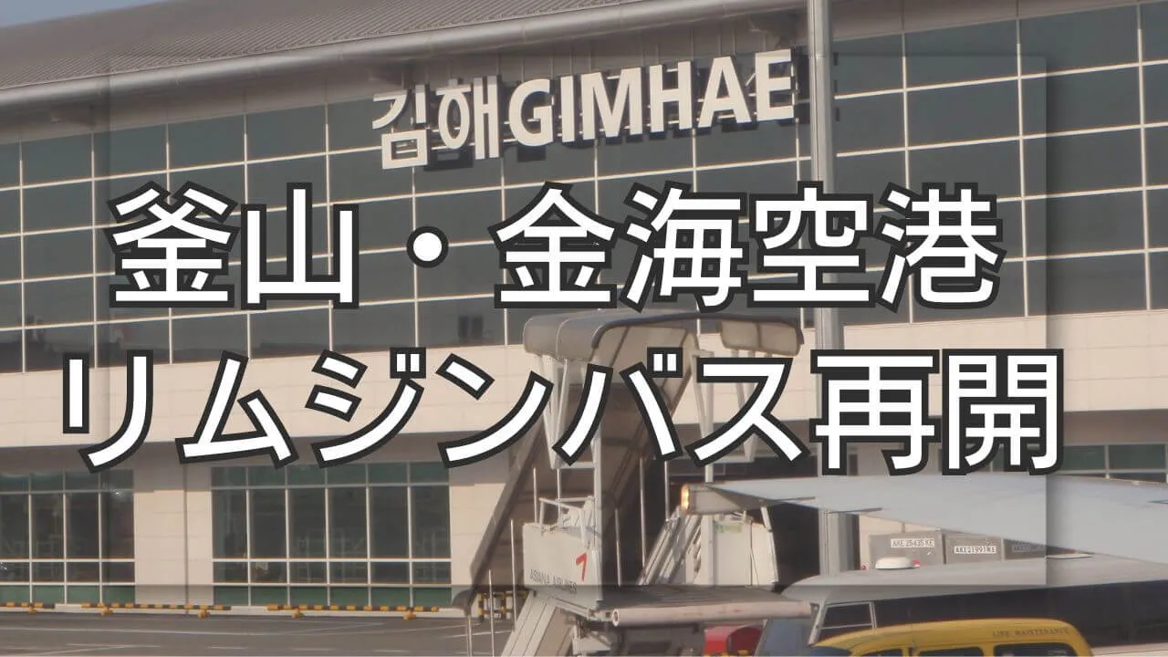 7/31復活！釜山リムジンバス再開、新路線と乗り方の注意点