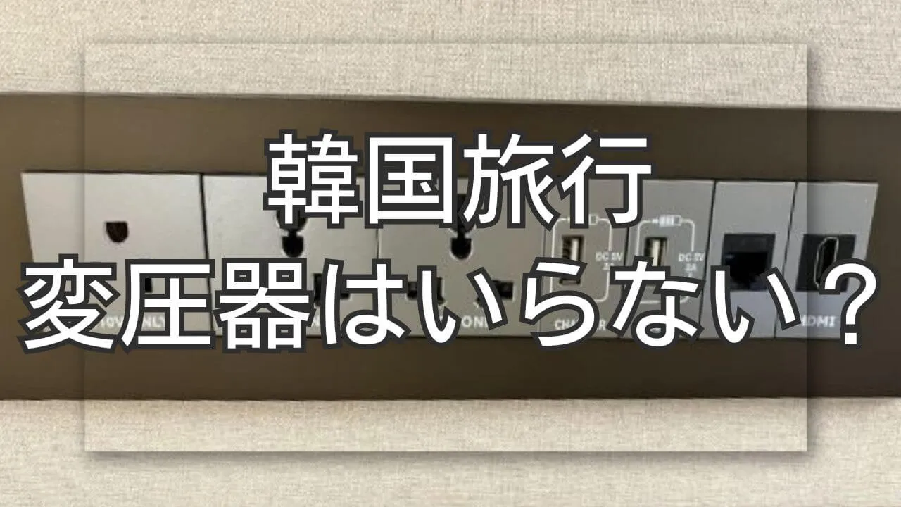 韓国旅行で変圧器はいる？いらない？プラグはSEとCタイプどっち？